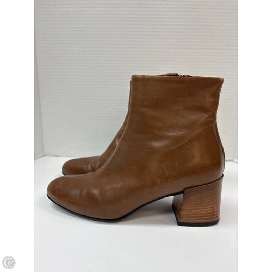 Boots Ankle Heels By Clothes Mentor In Brown, Size: 7
