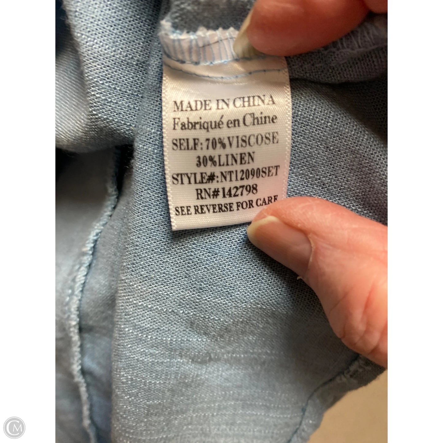 Pants Set 2pc By Clothes Mentor In Blue, Size: M