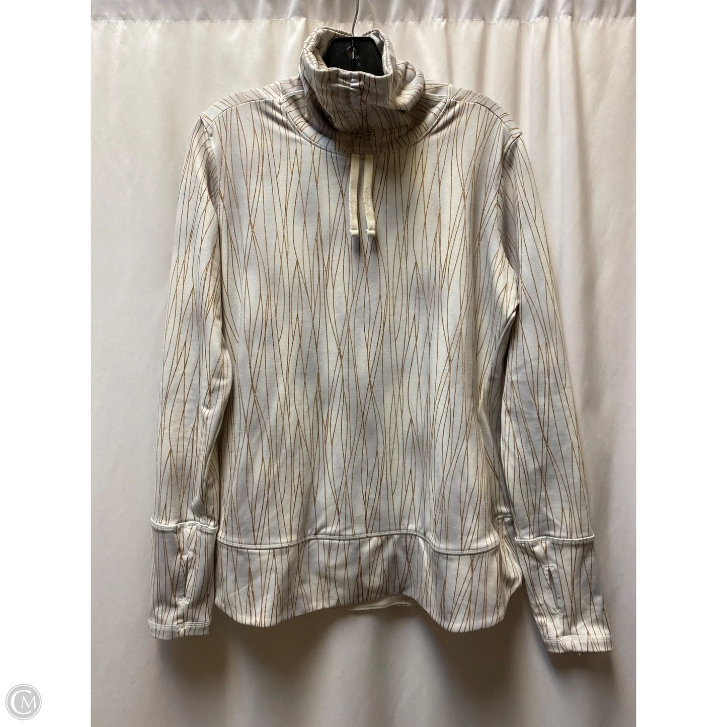 Athletic Top Long Sleeve Collar By Calia In Gold, Size: Xl