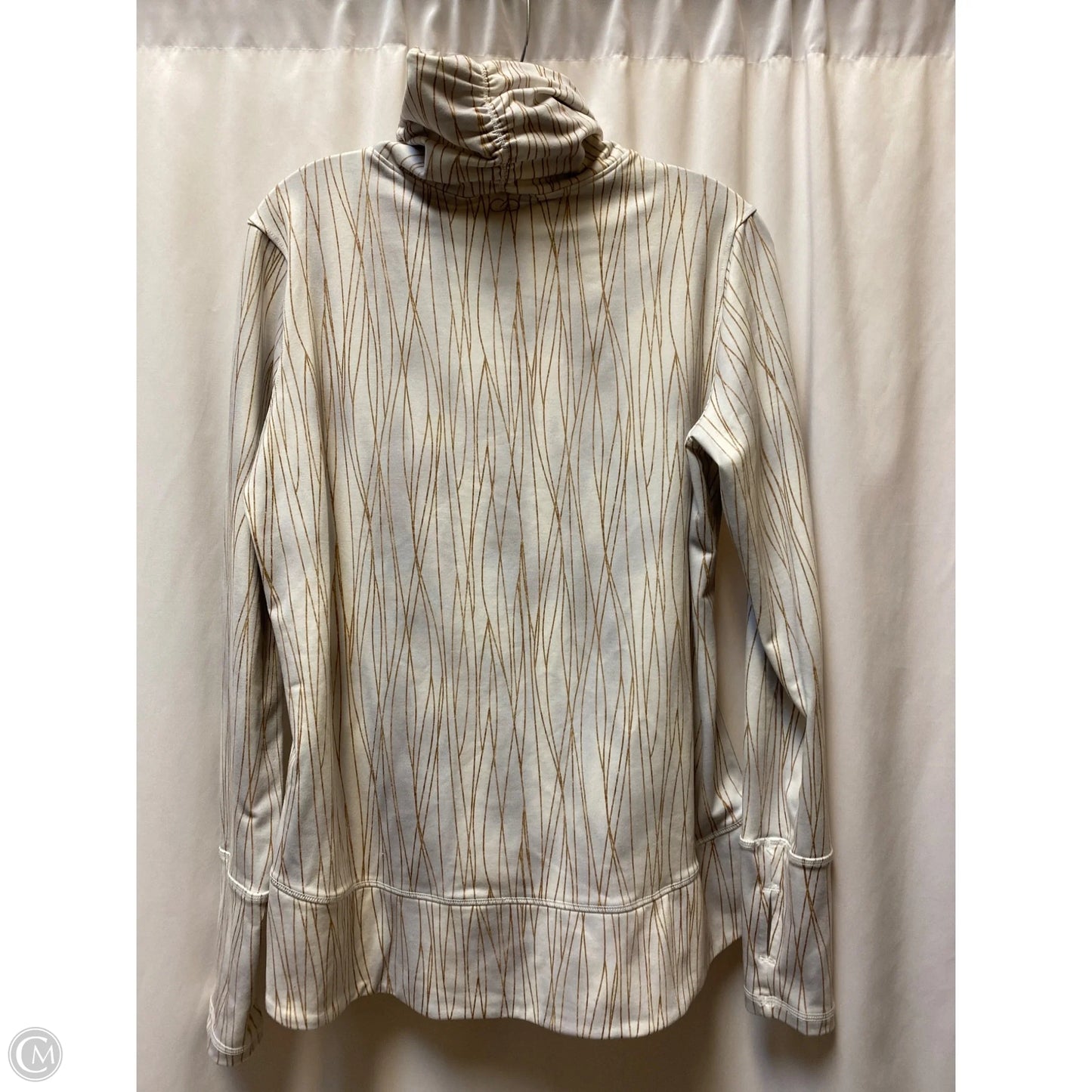 Athletic Top Long Sleeve Collar By Calia In Gold, Size: Xl