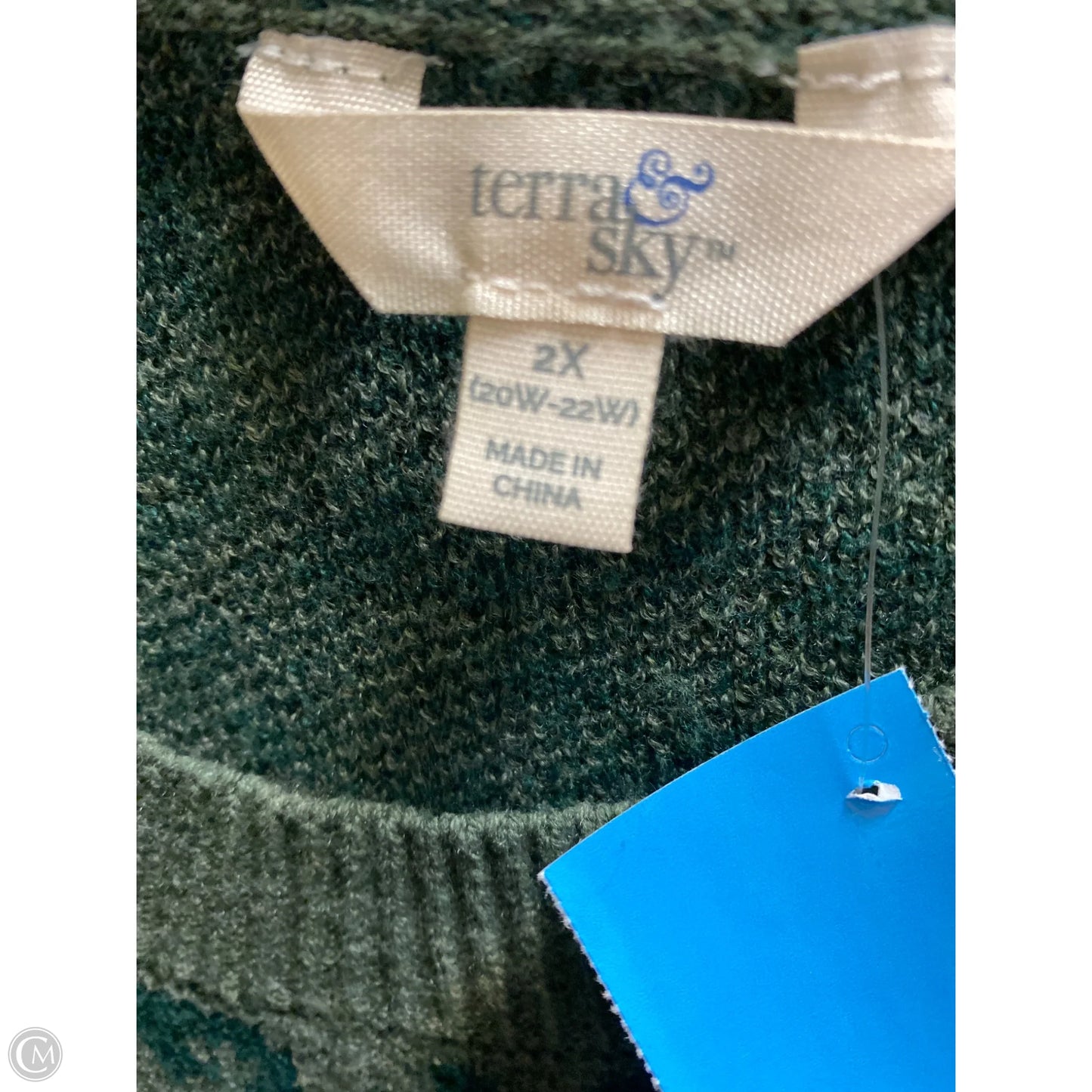 Dress Sweater By Terra & Sky In Green, Size: 2x