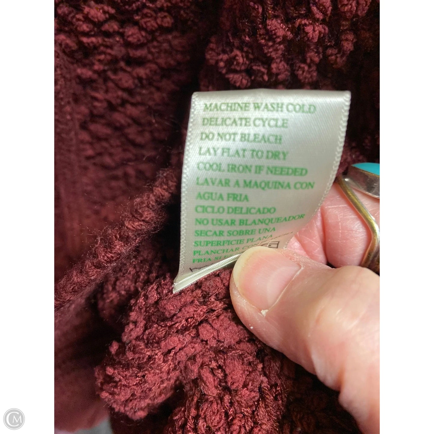 Sweater By Green Tea In Maroon, Size: M