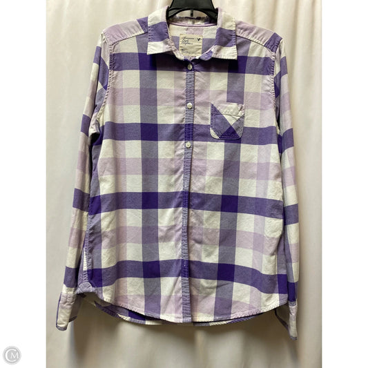 Top Long Sleeve By American Eagle In Purple, Size: L