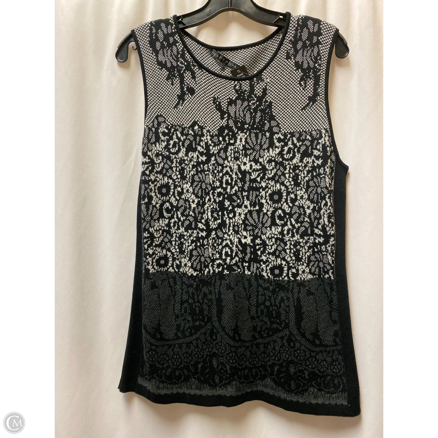 Sweater By Antonio Melani In Black & White, Size: L