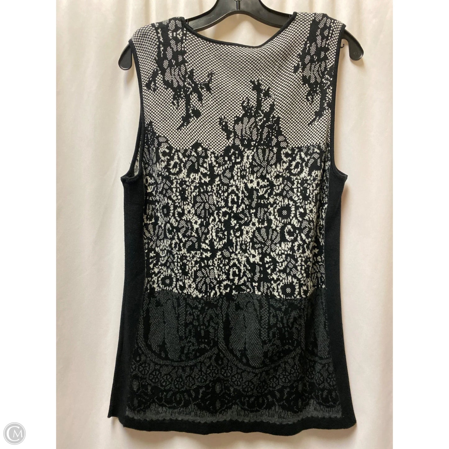 Sweater By Antonio Melani In Black & White, Size: L