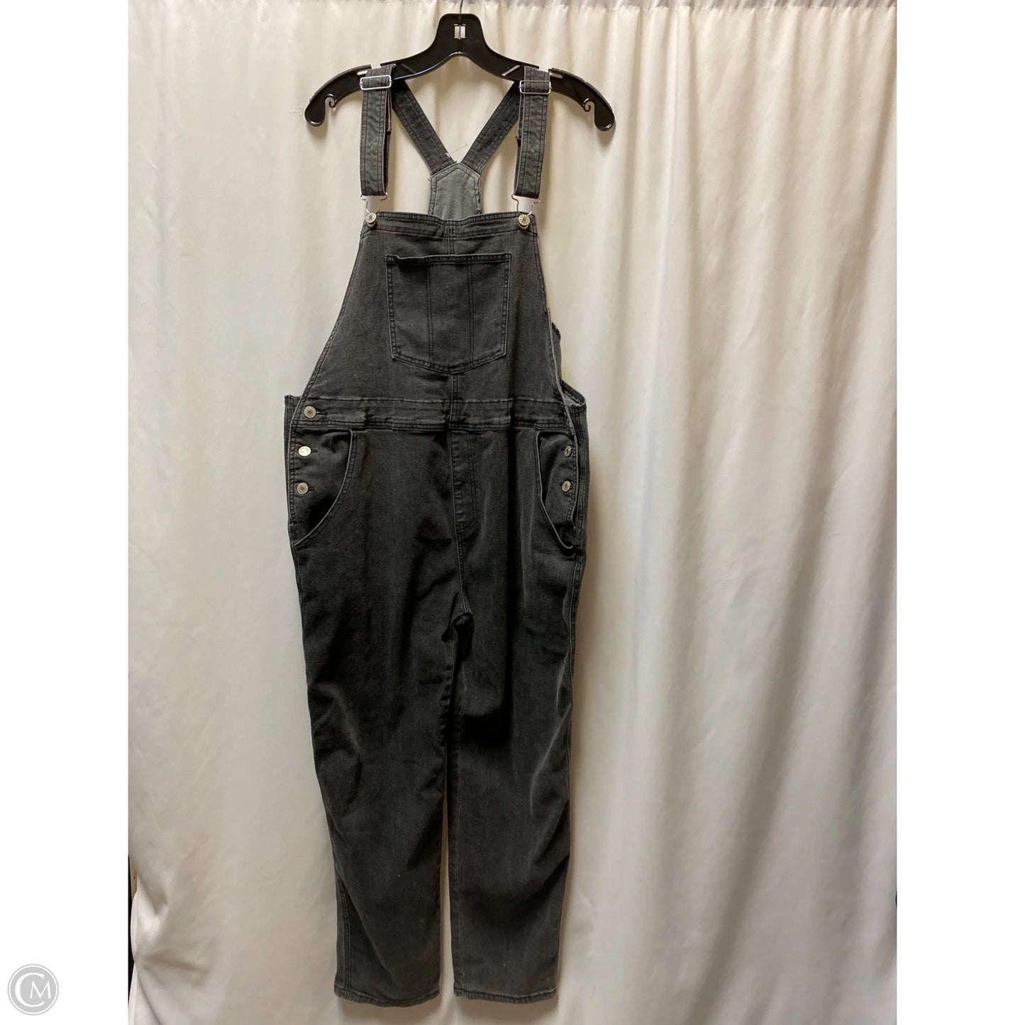Overalls By Clothes Mentor In Black Denim, Size: 2x