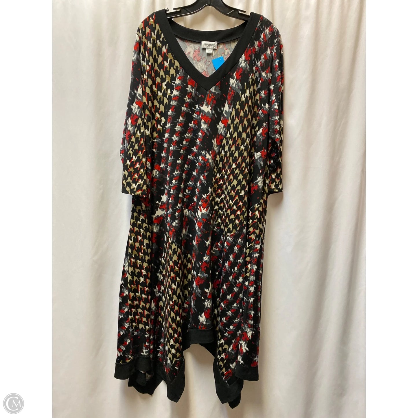 Dress Casual Maxi By Avenue In Black & Red, Size: 4x