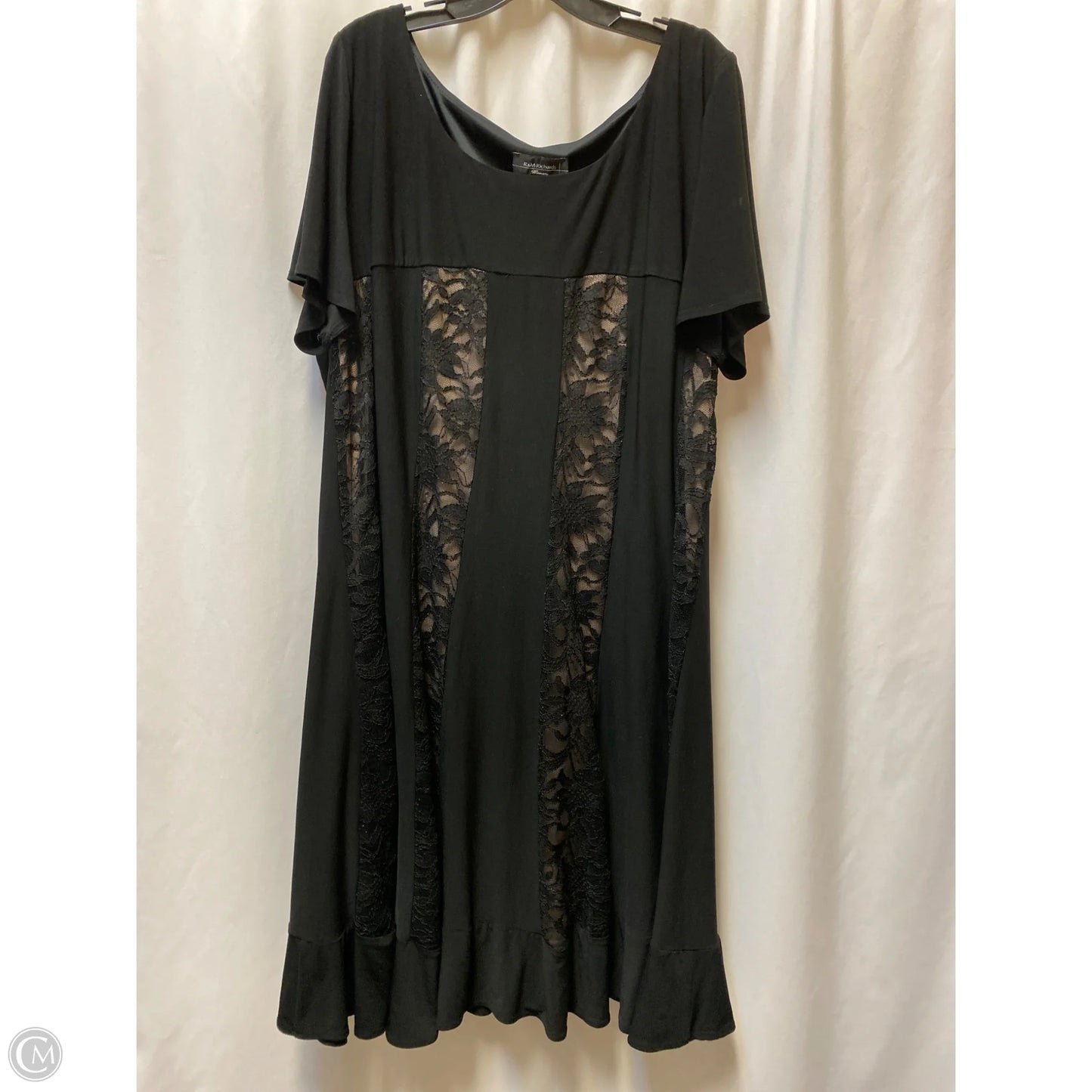 Dress Casual Midi By R And M Richards In Black, Size: 3x