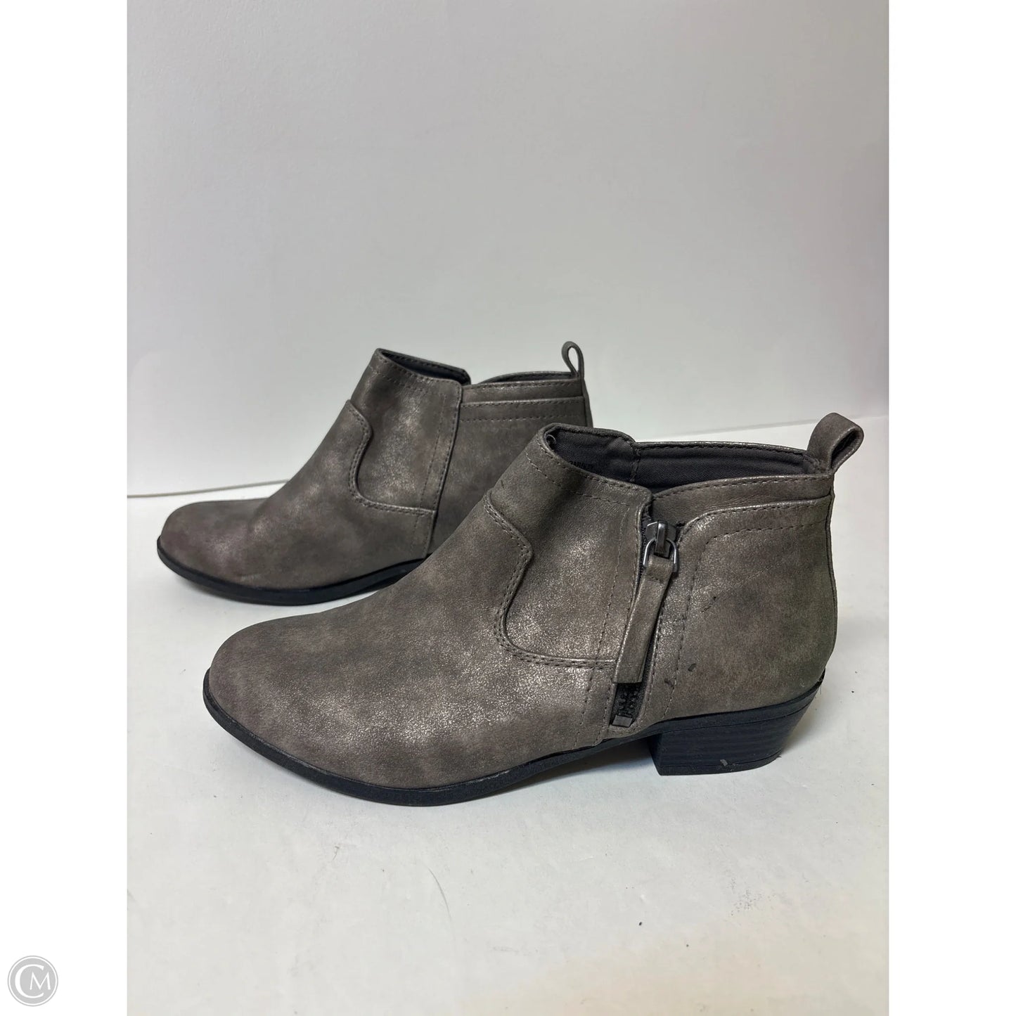 Boots Ankle Heels By Arizona In Grey, Size: 7