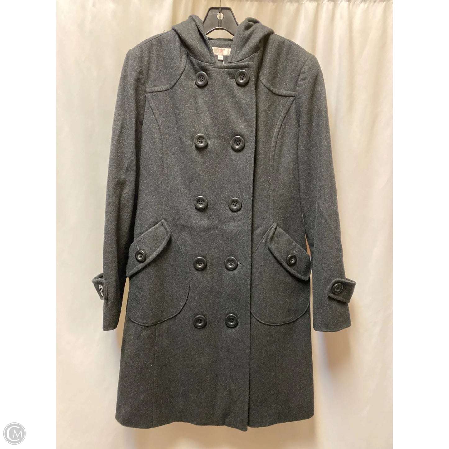 Coat Parka By Jennifer Lopez In Black, Size: L
