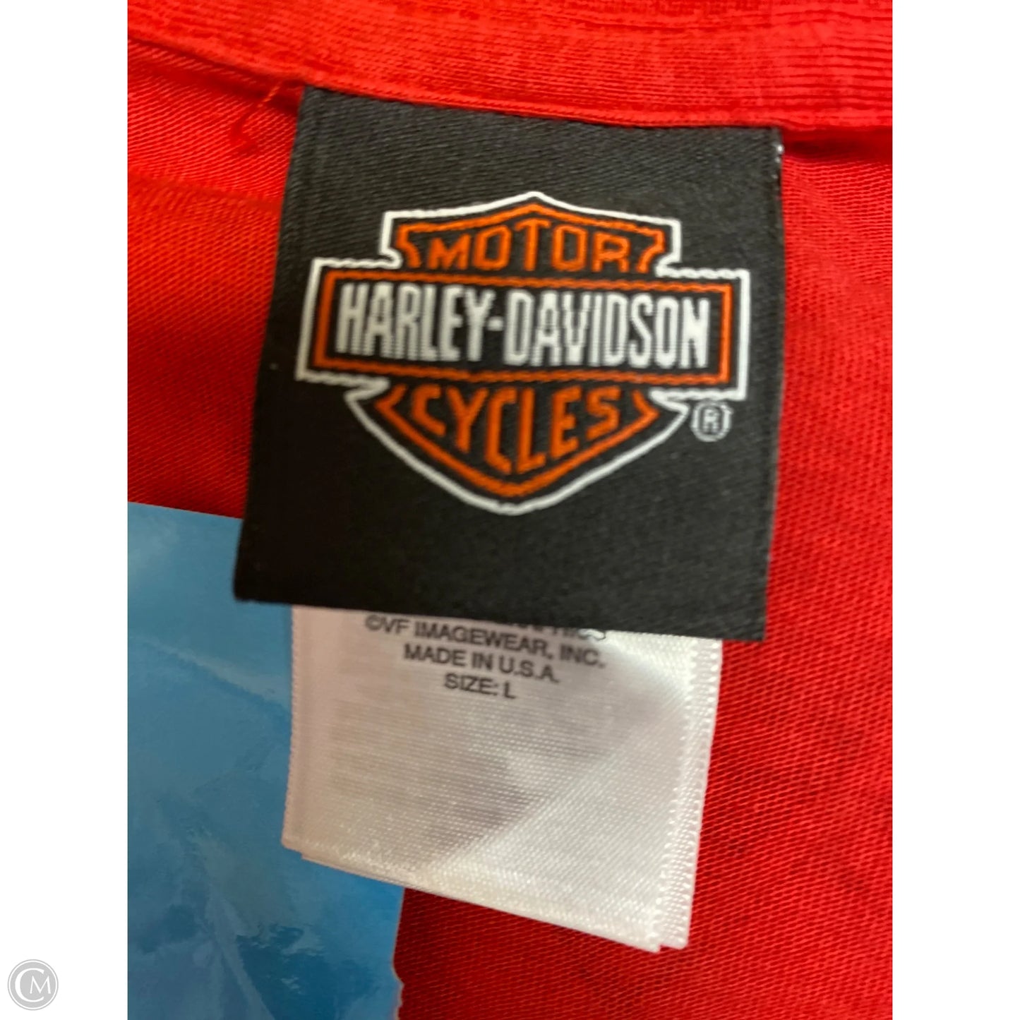Top Long Sleeve By Harley Davidson In Red, Size: L