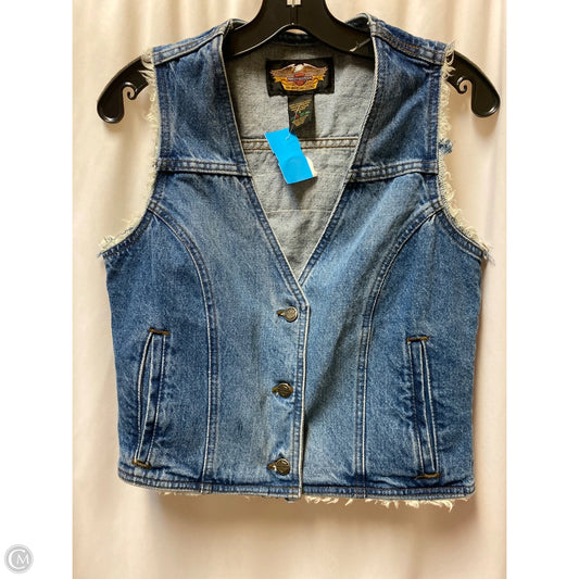 Vest Other By Harley Davidson In Blue Denim, Size: S