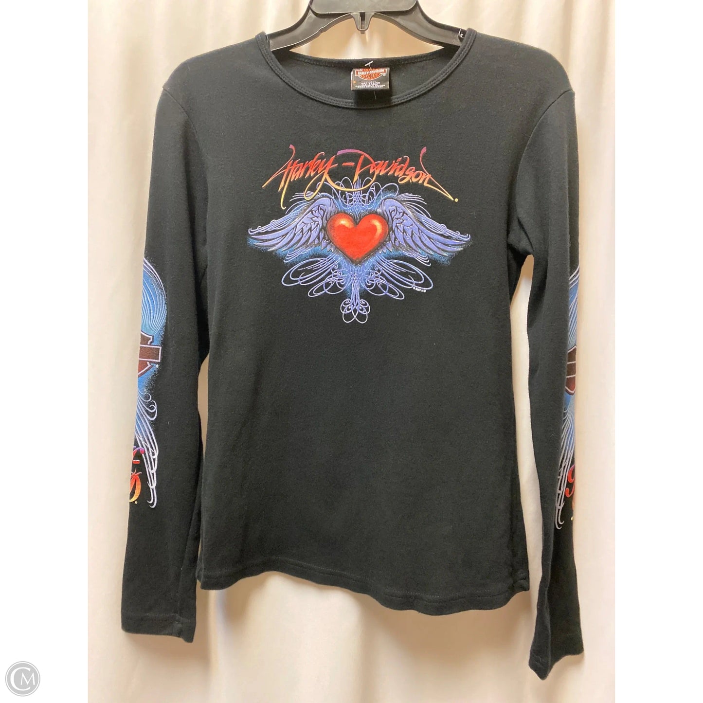 Top Long Sleeve By Harley Davidson In Black, Size: S