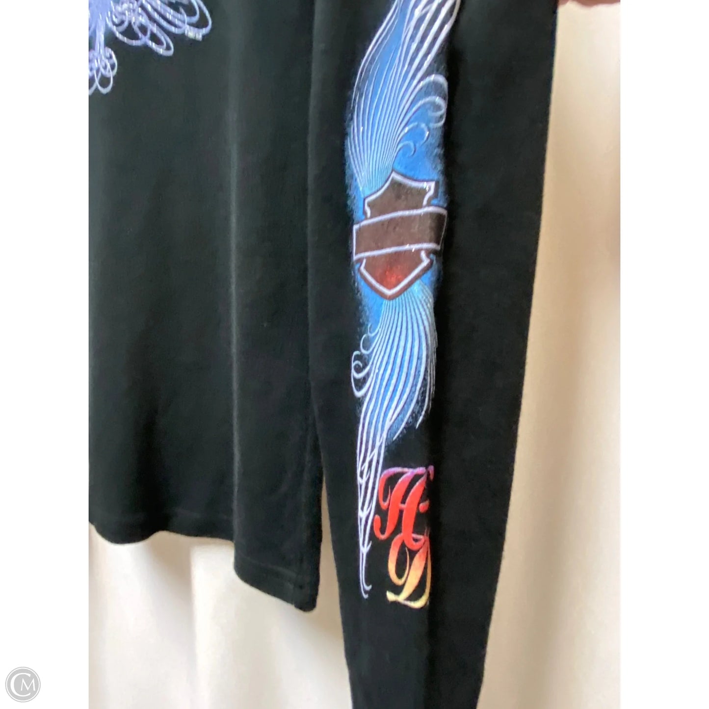 Top Long Sleeve By Harley Davidson In Black, Size: S