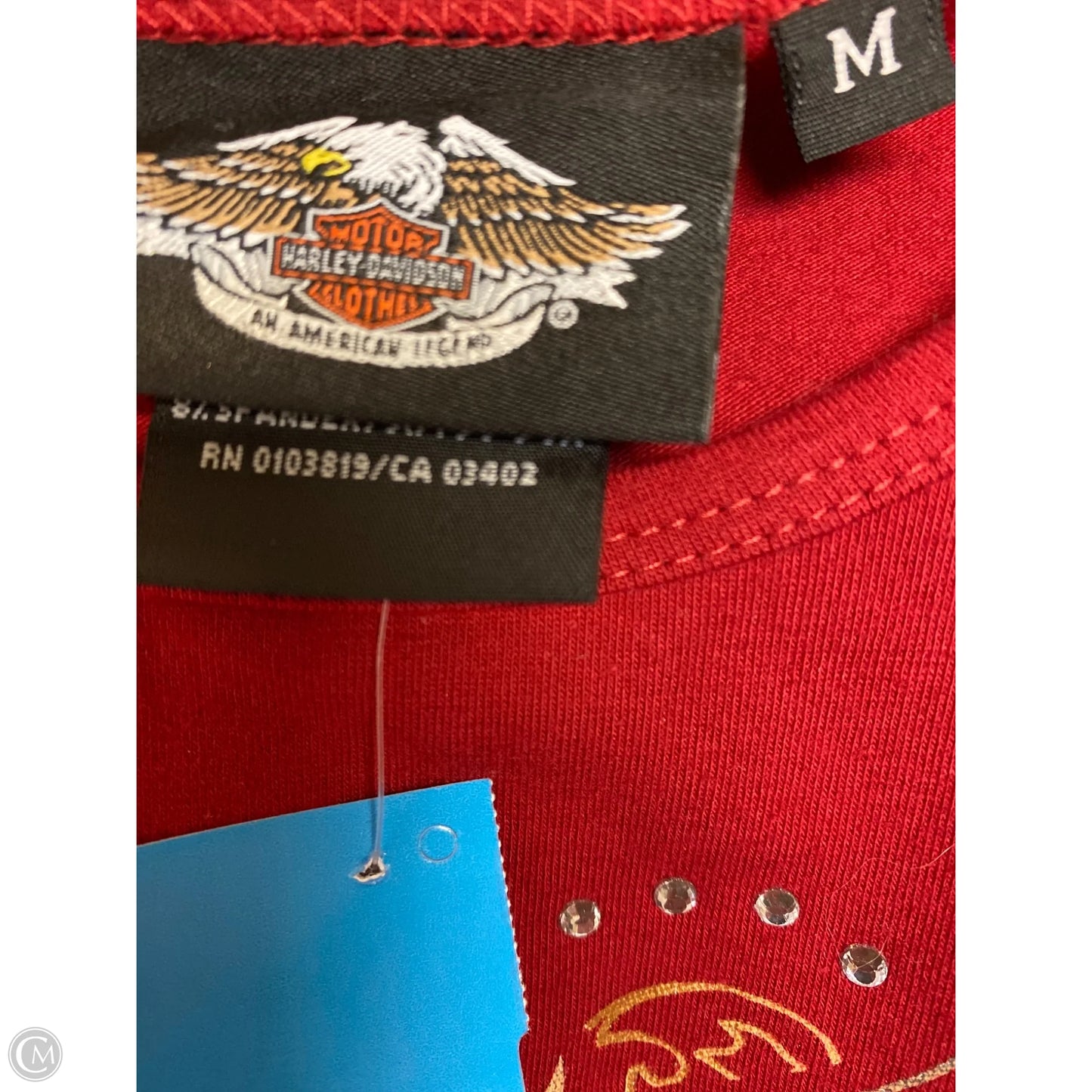 Top Short Sleeve By Harley Davidson In Red, Size: M