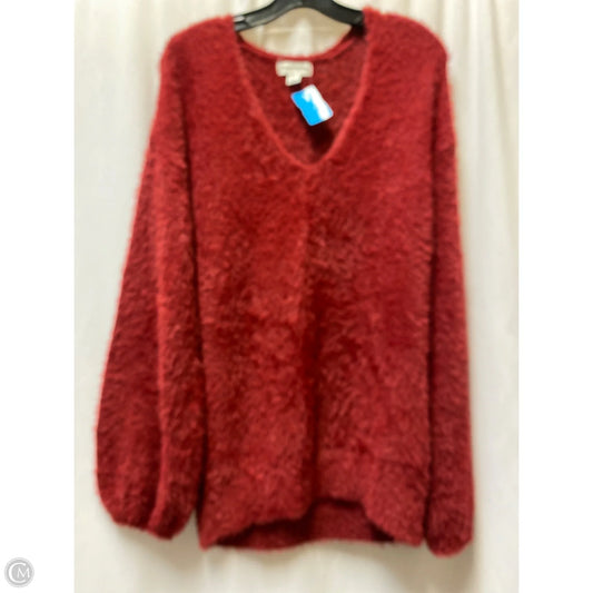 Sweater By Ava & Viv In Red, Size: L