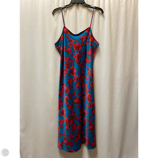 Dress Casual Midi By A New Day In Blue, Size: M