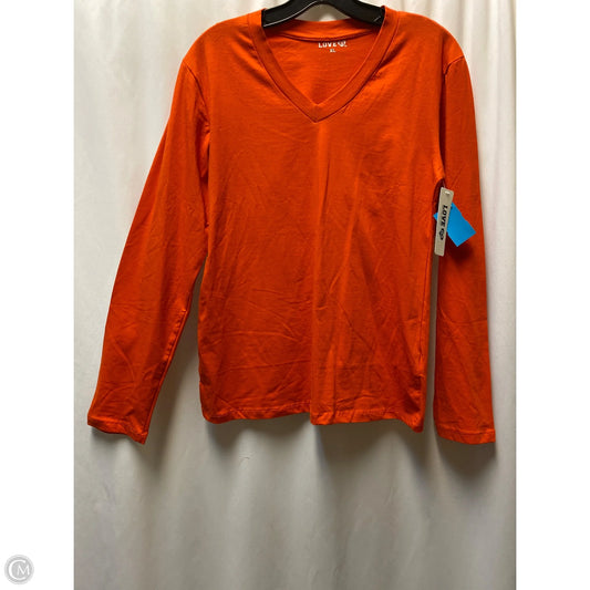 Top Long Sleeve By Love In Orange, Size: Xl