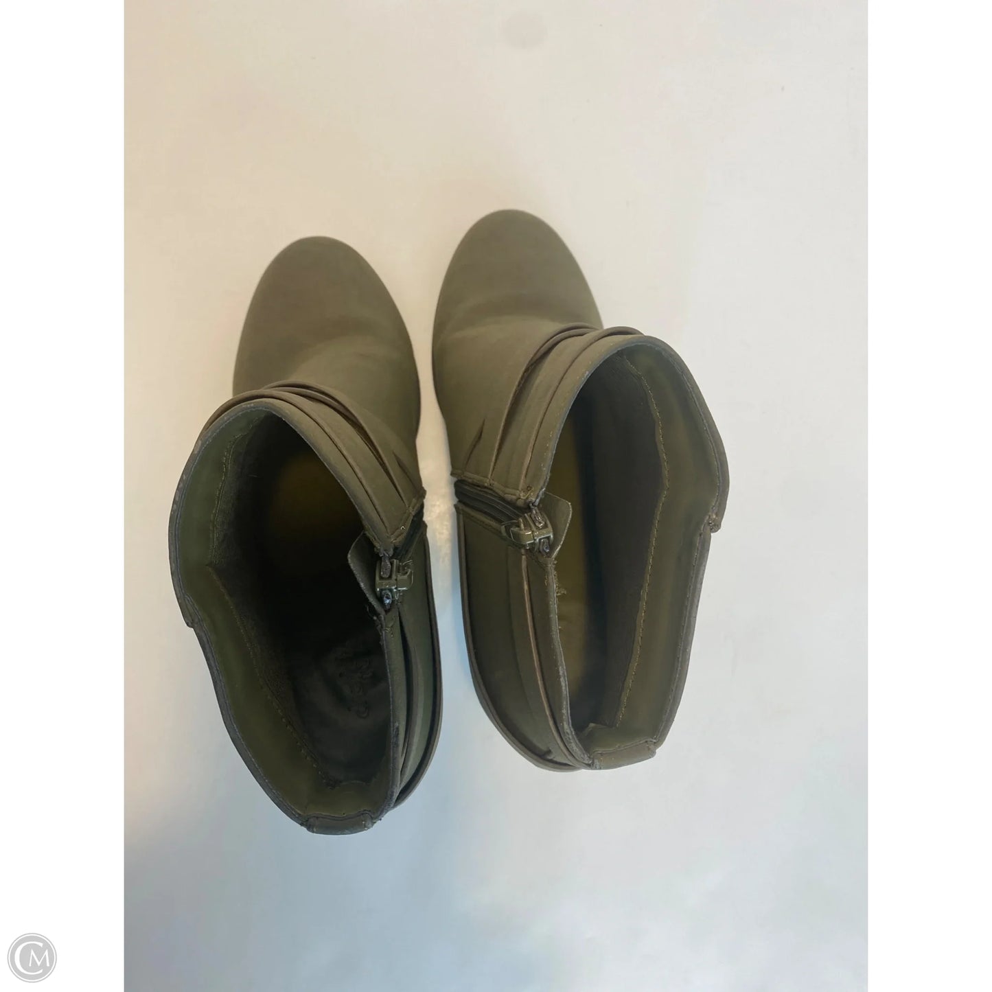 Boots Ankle Heels By Charlotte Russe In Green, Size: 8