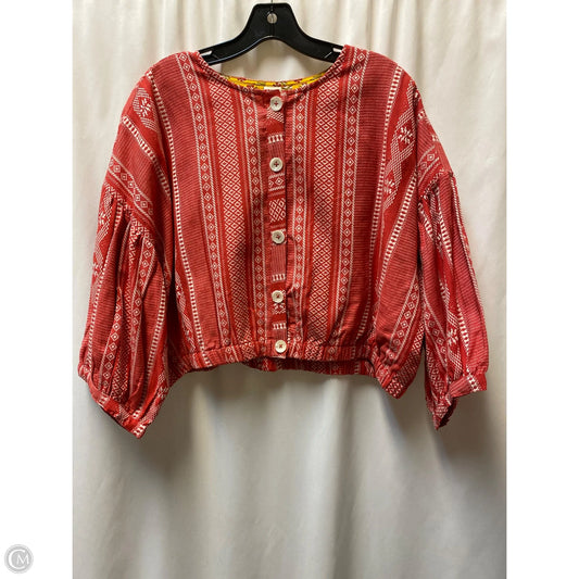 Top Long Sleeve By Ivy Jane In Red, Size: S