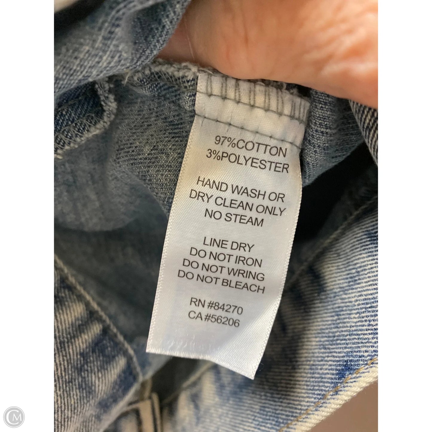 Jacket Denim By Clothes Mentor In Blue Denim, Size: 3x