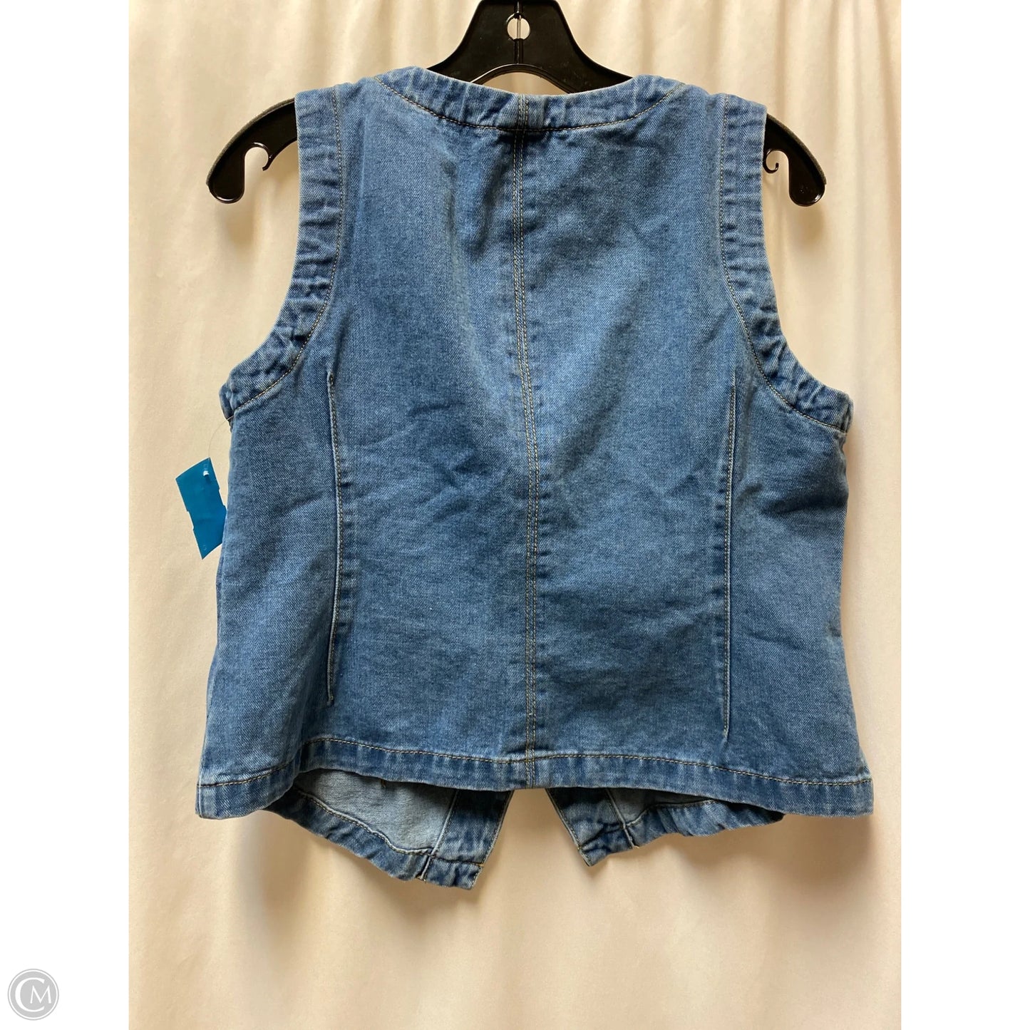 Vest Other By Clothes Mentor In Blue Denim, Size: L