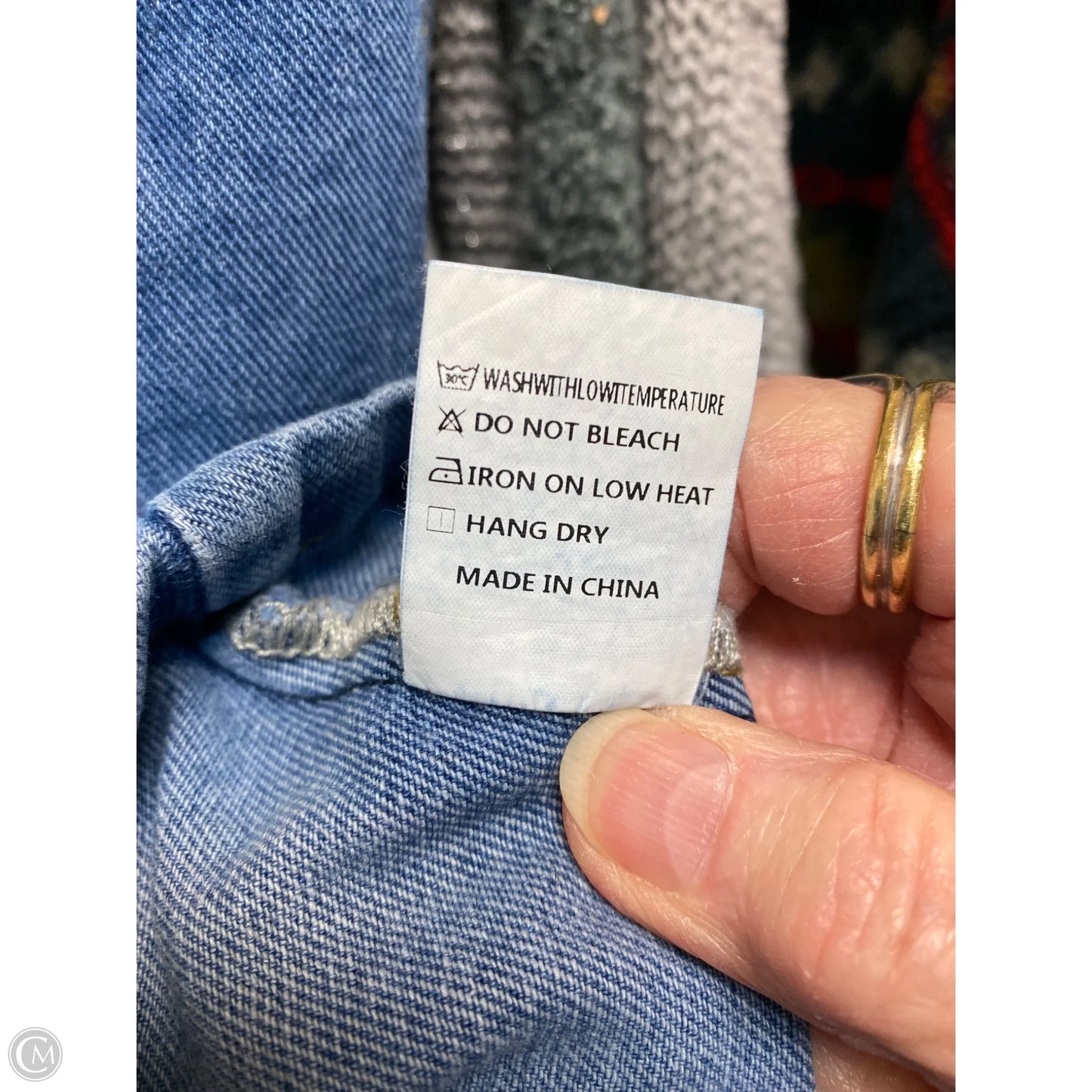 Vest Other By Clothes Mentor In Blue Denim, Size: L