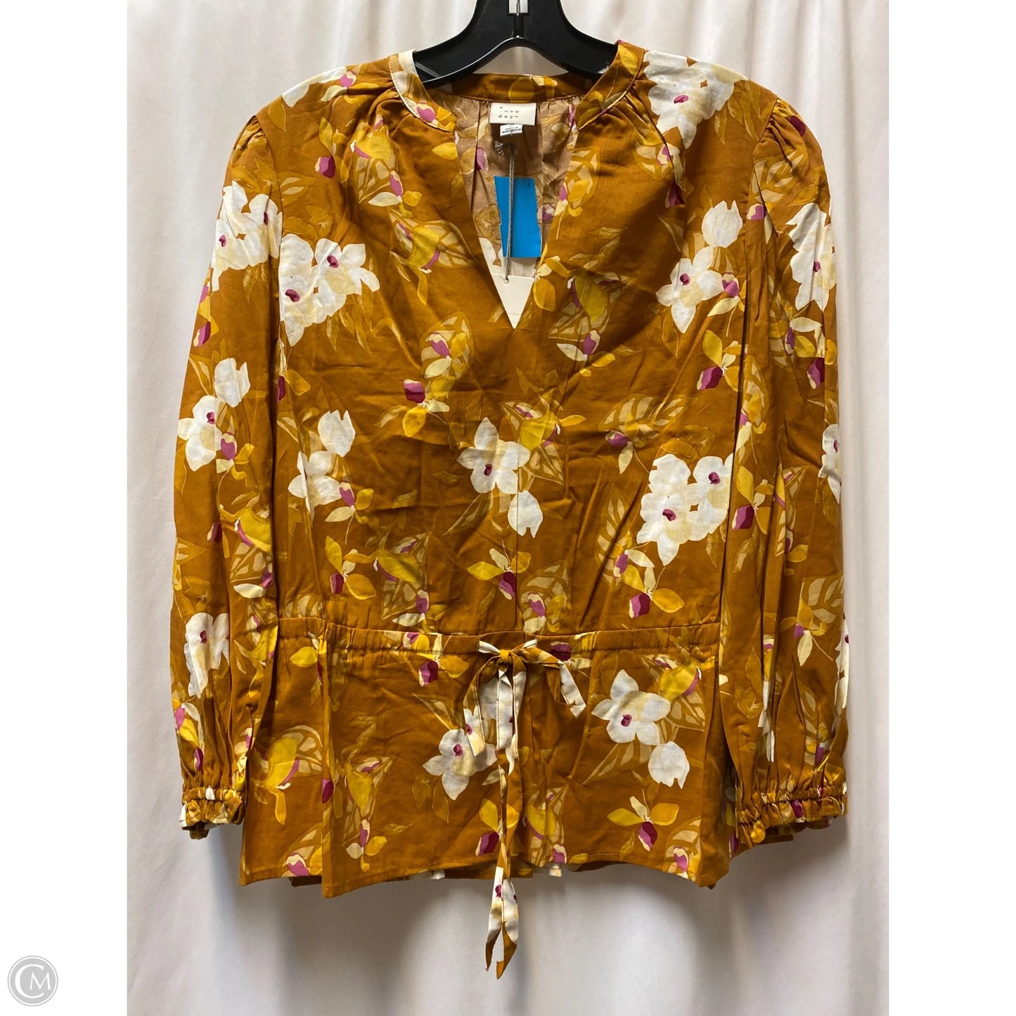 Top Long Sleeve By A New Day In Brown, Size: M