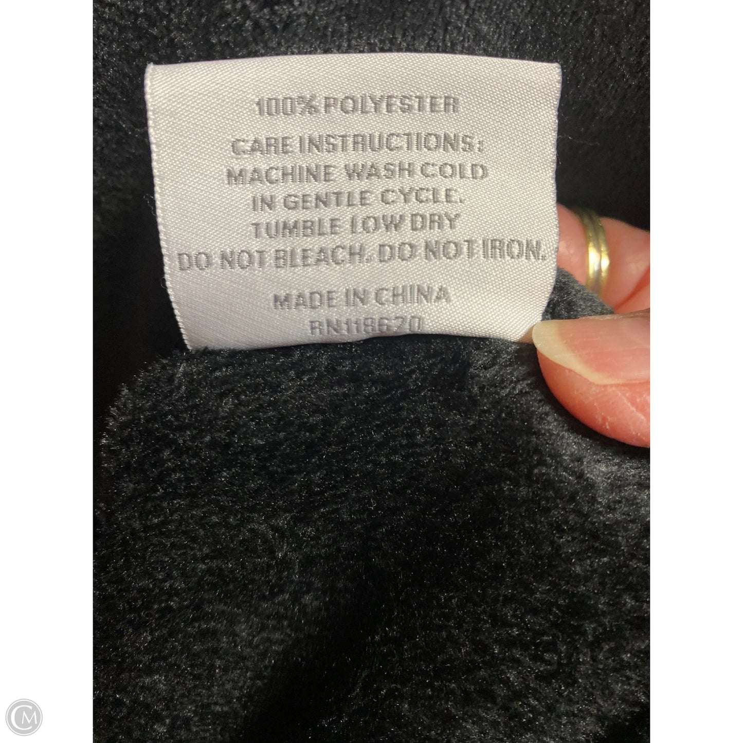 Jacket Faux Fur & Sherpa By Clothes Mentor In Black, Size: Osfm