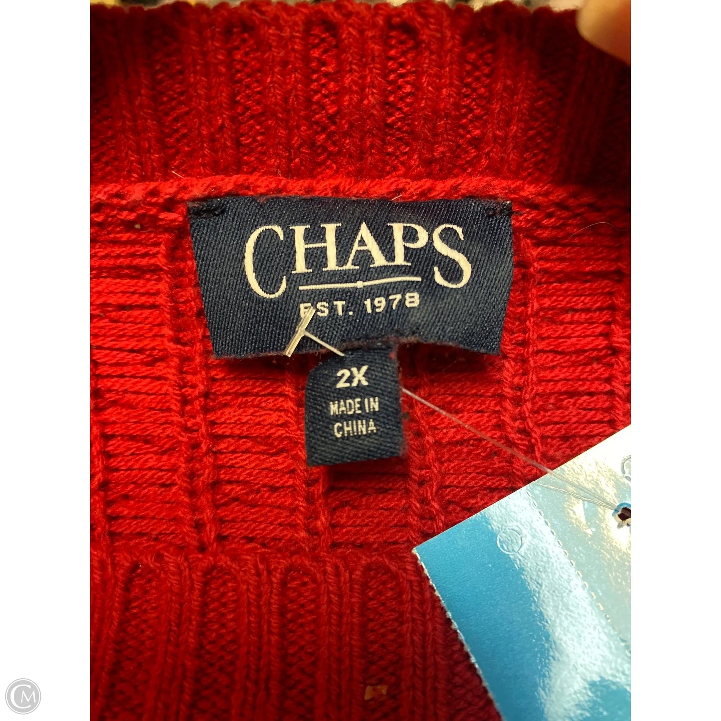 Sweater By Chaps In Red, Size: 2x