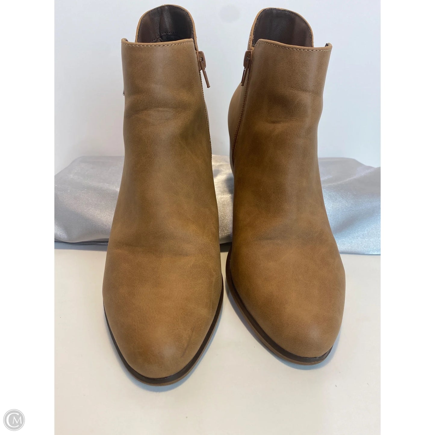 Boots Ankle Heels By Clothes Mentor In Brown, Size: 9