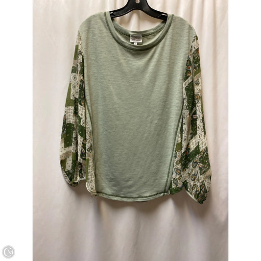 Top Long Sleeve By Clothes Mentor In Green, Size: M