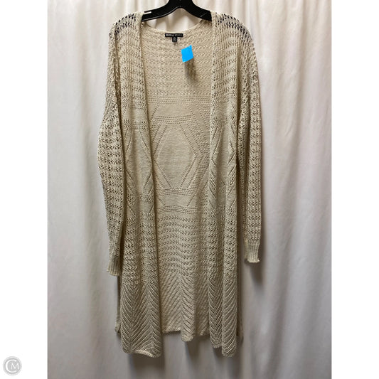 Cardigan By Clothes Mentor In White, Size: 2x