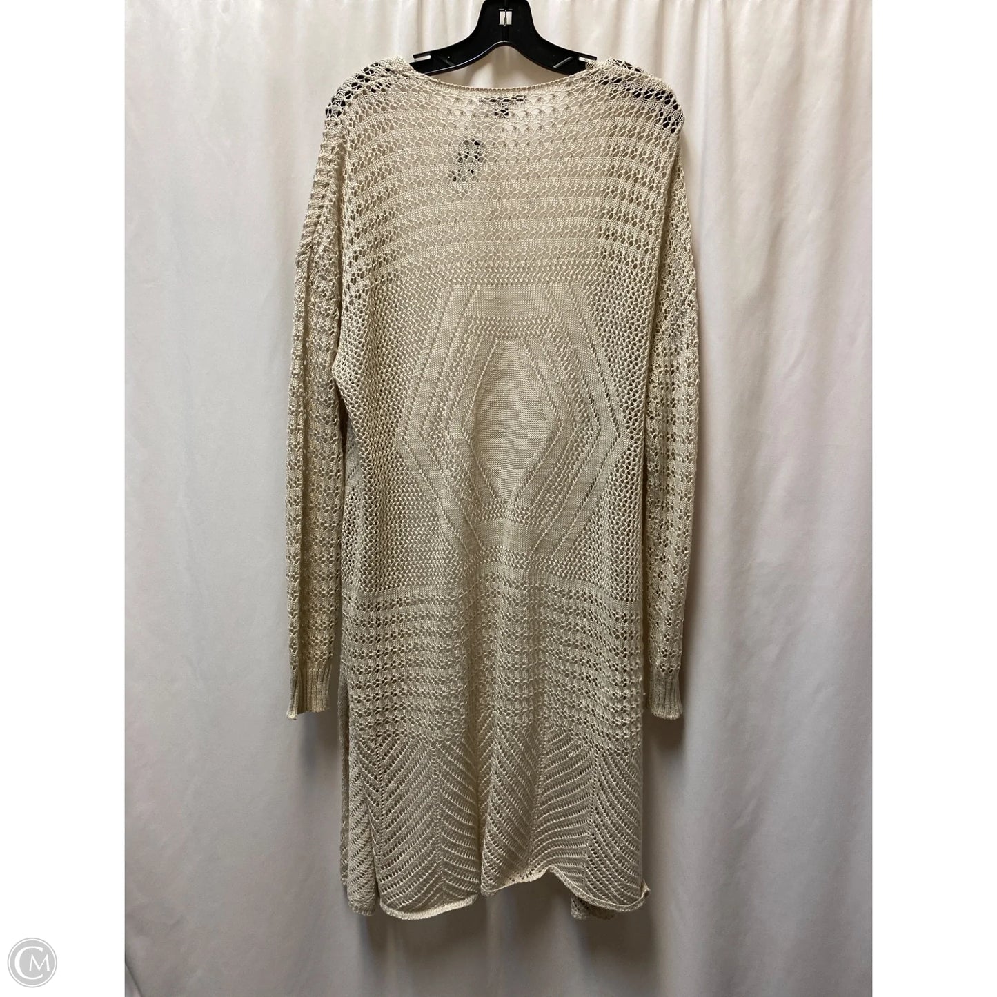 Cardigan By Clothes Mentor In White, Size: 2x