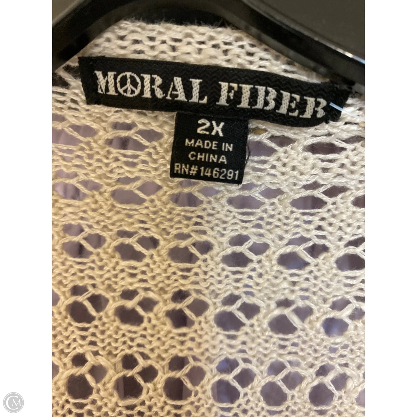 Cardigan By Clothes Mentor In White, Size: 2x