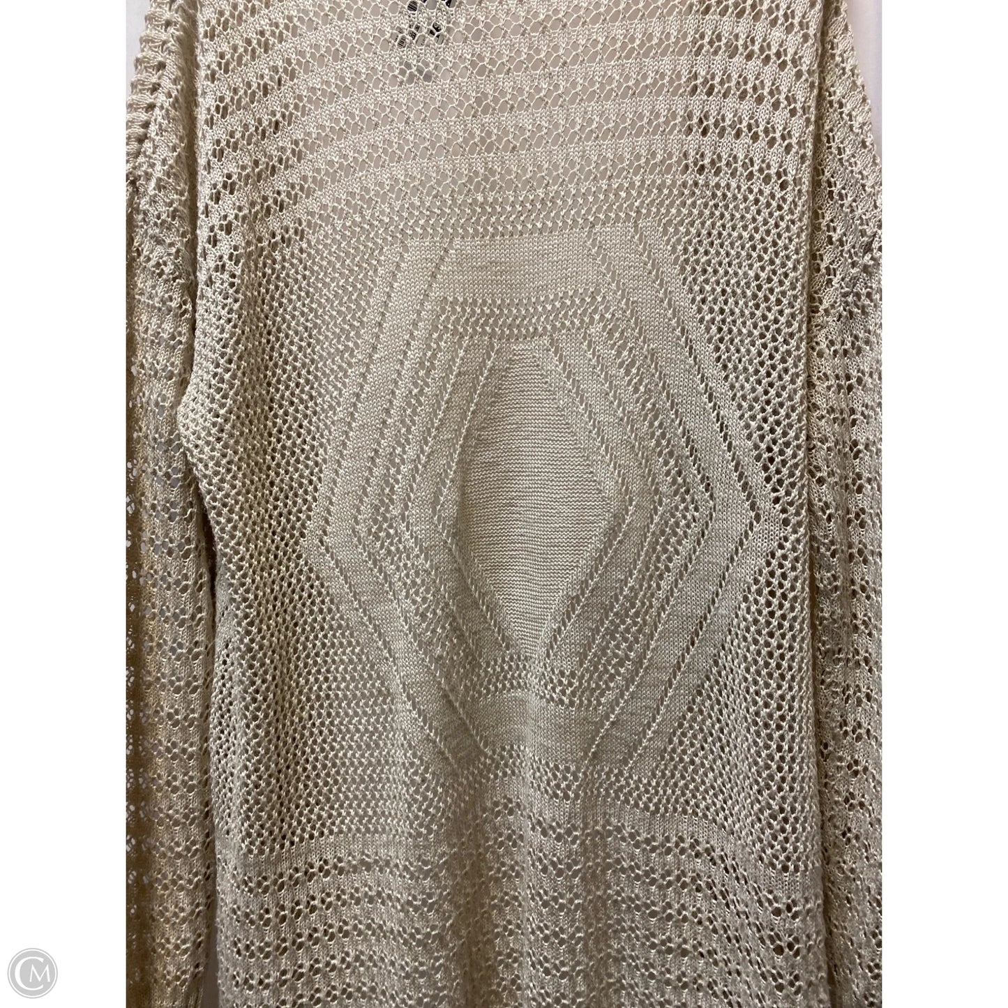 Cardigan By Clothes Mentor In White, Size: 2x