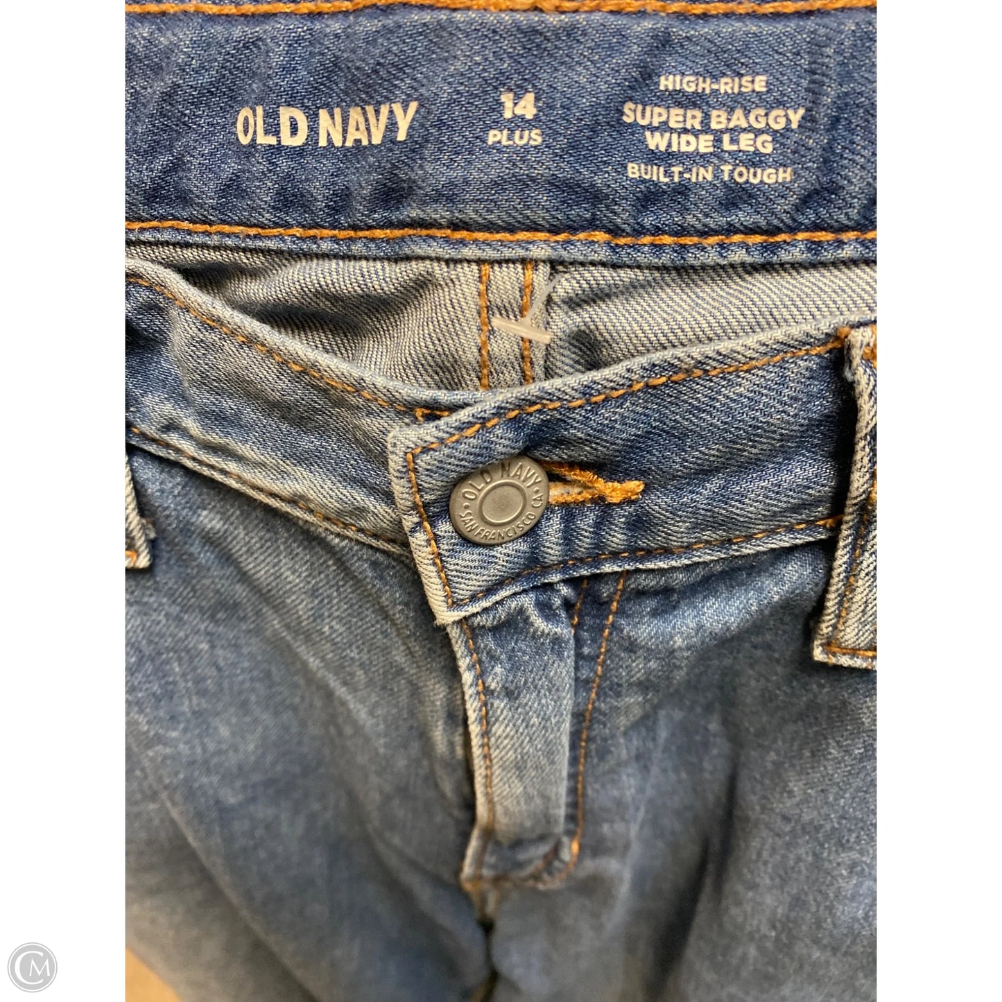 Jeans Straight By Old Navy In Blue Denim, Size: 14