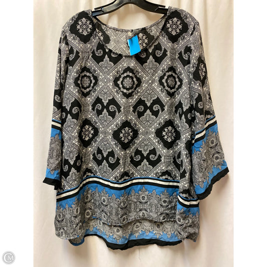 Top Long Sleeve By Cato In Black, Size: Xl