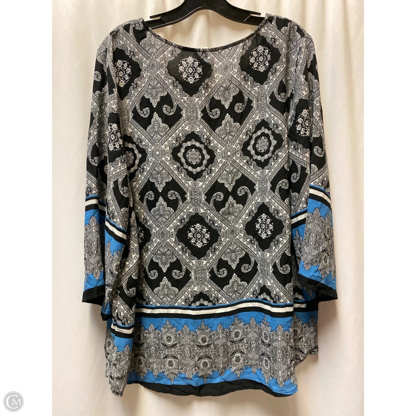 Top Long Sleeve By Cato In Black, Size: Xl