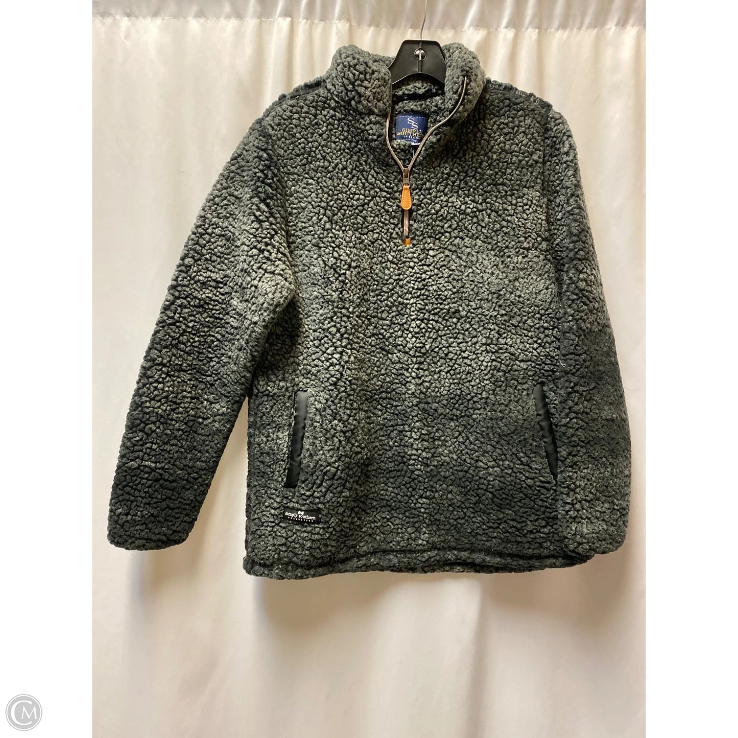 Jacket Faux Fur & Sherpa By Simply Southern In Grey, Size: M