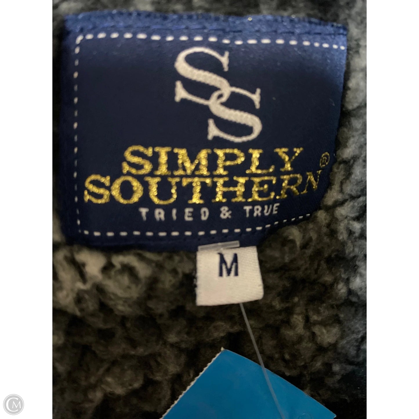 Jacket Faux Fur & Sherpa By Simply Southern In Grey, Size: M