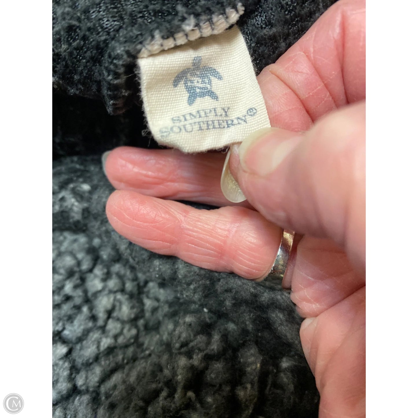 Jacket Faux Fur & Sherpa By Simply Southern In Grey, Size: M