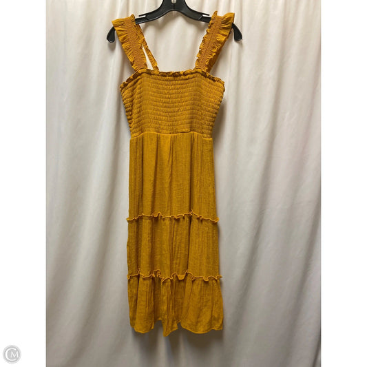 Dress Casual Maxi By As U Wish In Yellow, Size: M