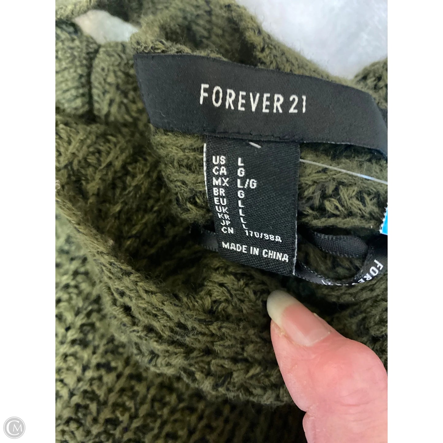 Sweater By Forever 21 In Green, Size: L