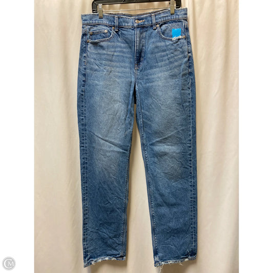 Jeans Straight By American Eagle In Blue Denim, Size: 10