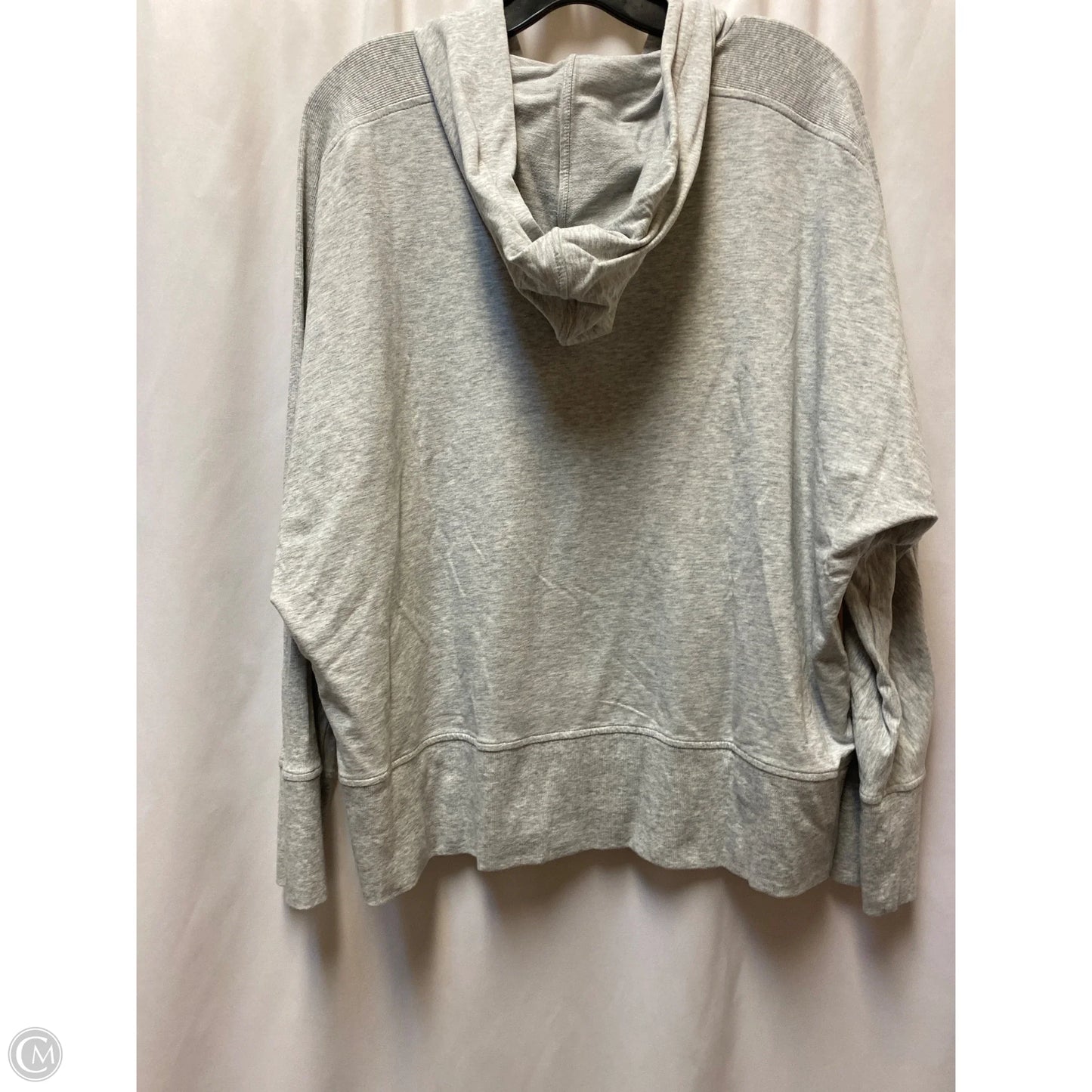 Sweatshirt Hoodie By Chicos In Grey, Size: Xl