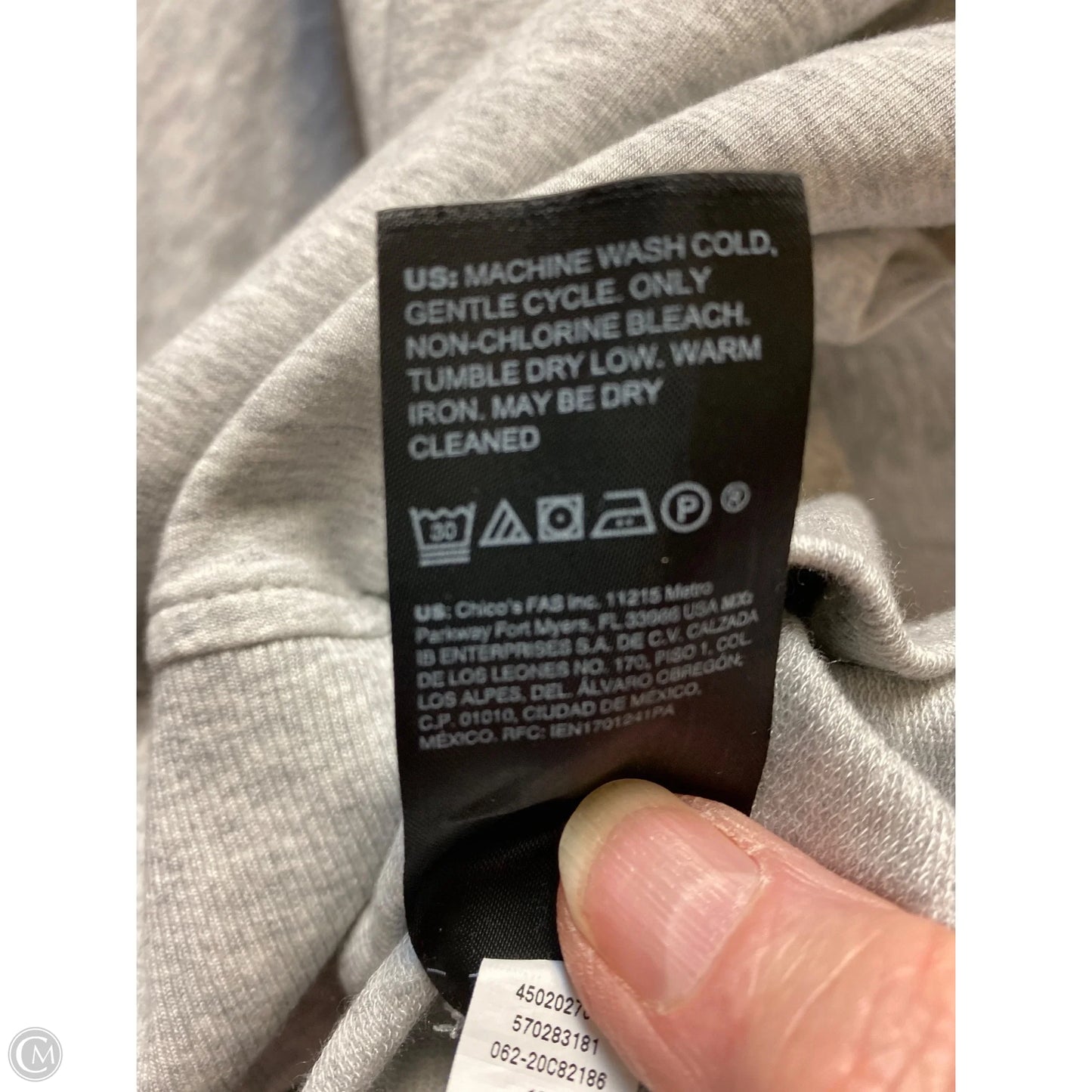 Sweatshirt Hoodie By Chicos In Grey, Size: Xl