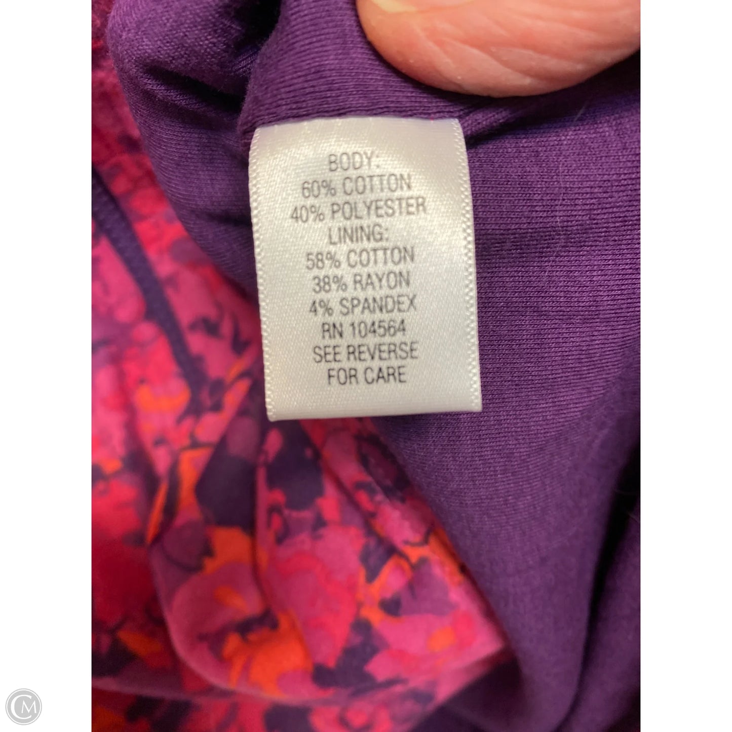 Athletic Jacket By Gaiam In Purple, Size: Xl