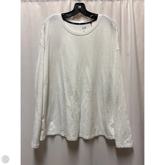 Top Long Sleeve By Gap In White, Size: Xxl