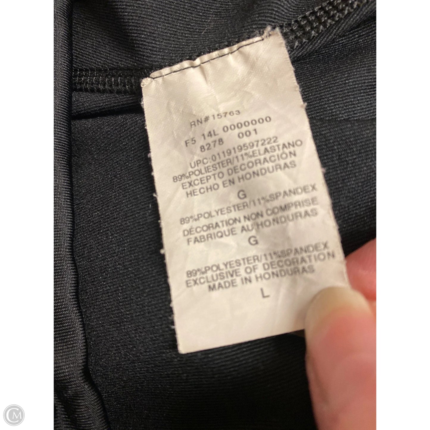 Athletic Leggings By Champion In Black, Size: L